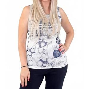 NEW MICHAEL TYLER floral camisole in blue